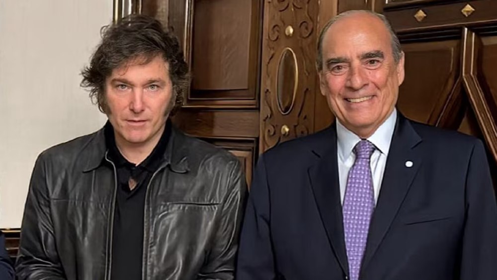 Javier Milei junto a Guillermo Francos