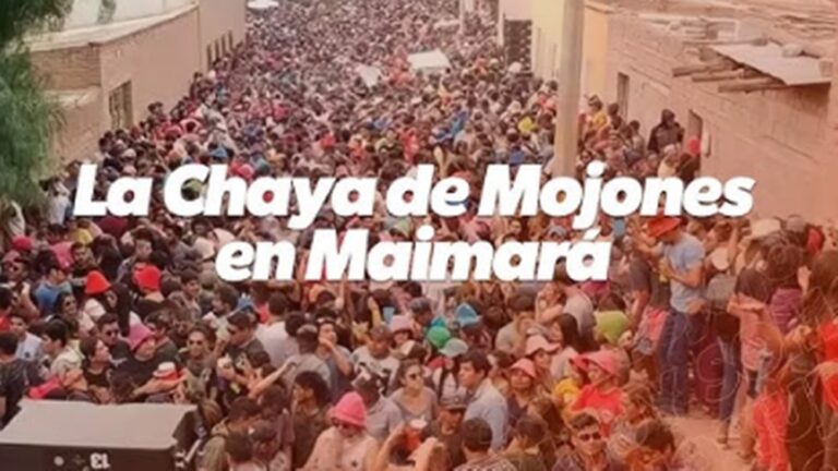 La chaya de mojones en Maimará