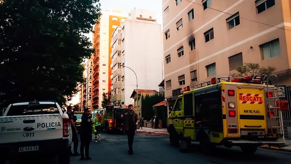 Incendio en hotel de Mar del Plata