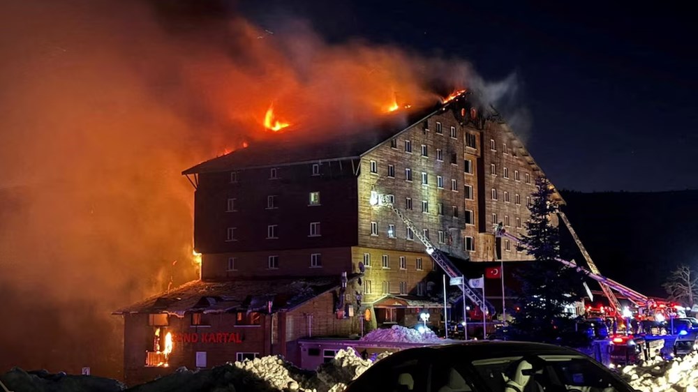 Incendio en un hotel de Turquía